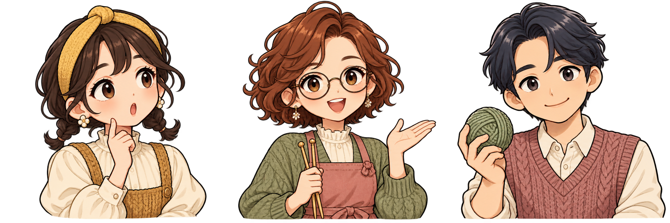 布川タクの顔付きイラスト